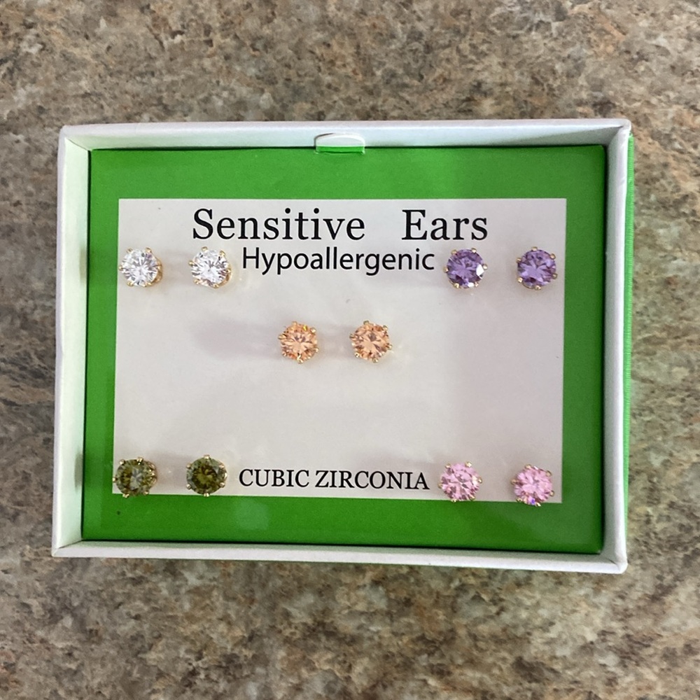 Cubic Zirconia Stud Earrings